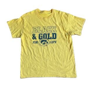 Black & Gold For Life Iowa Hawkeye SS T-Shirt